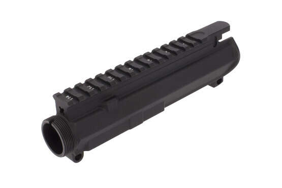 The Aero Precision M4E1 upper receiver features a T-marked flat top picatinny rail